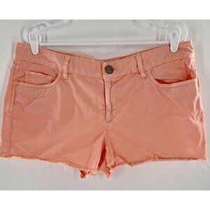Ann Taylor Loft Women's 12 Peach Lightweight Cut Off Raw Hem Shorts